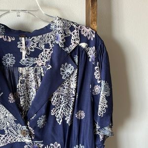 Free People navy floral dress, Xl